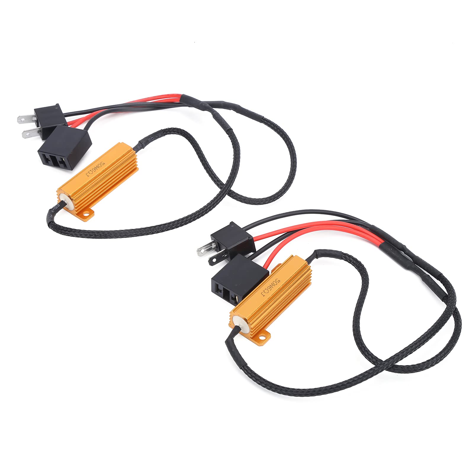 Dekoder LED, 2x Dekoder LED H7 50W 6ohm Rezystor Obciążenia Flash Error Canceller dla Kierunkowskazów Samochodowych