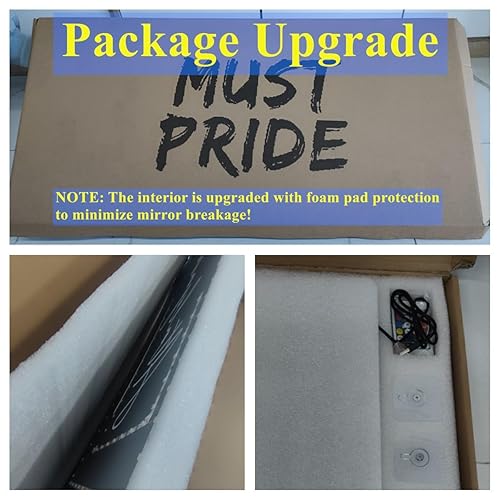 Miniatura 9 de 32" Personalised Name Mirror with Lights Led Color Changing Light Up Mirror Wall Mounted Name Neon Signs Gifts for New Year Birthday Valentine