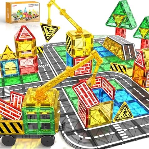 Magnetic Crane and Dinosaur Building Set Cover