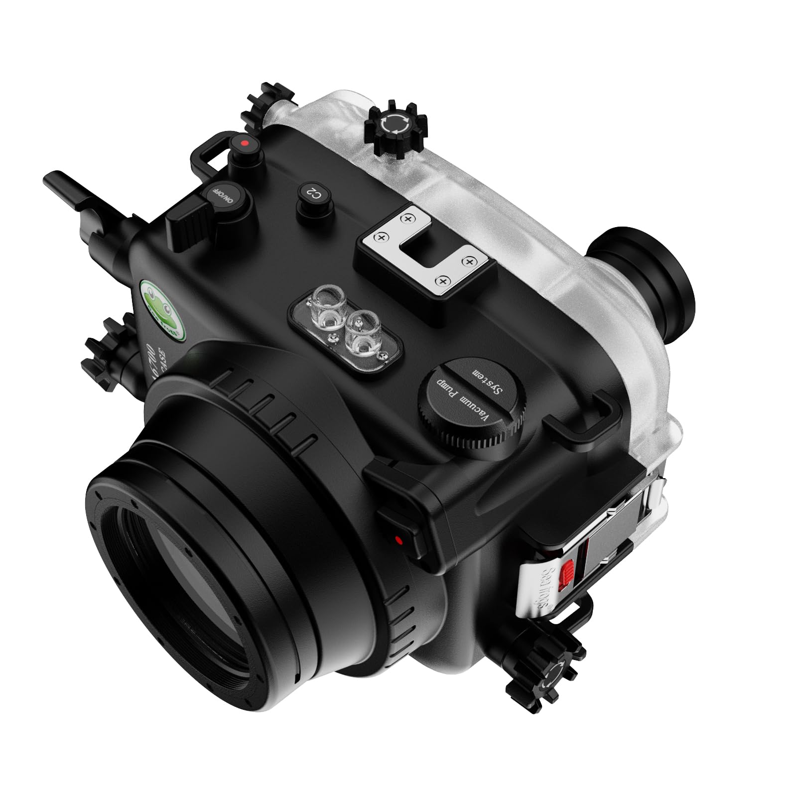 Sea frogs Funda para cámara subacuática compatible con Sony A6700 IPX8 40 m/130 ft Máxima profundidad de inmersión, carcasa impermeable para buceo, surf, remo, esquí (a6700 10-18 mm FL28)