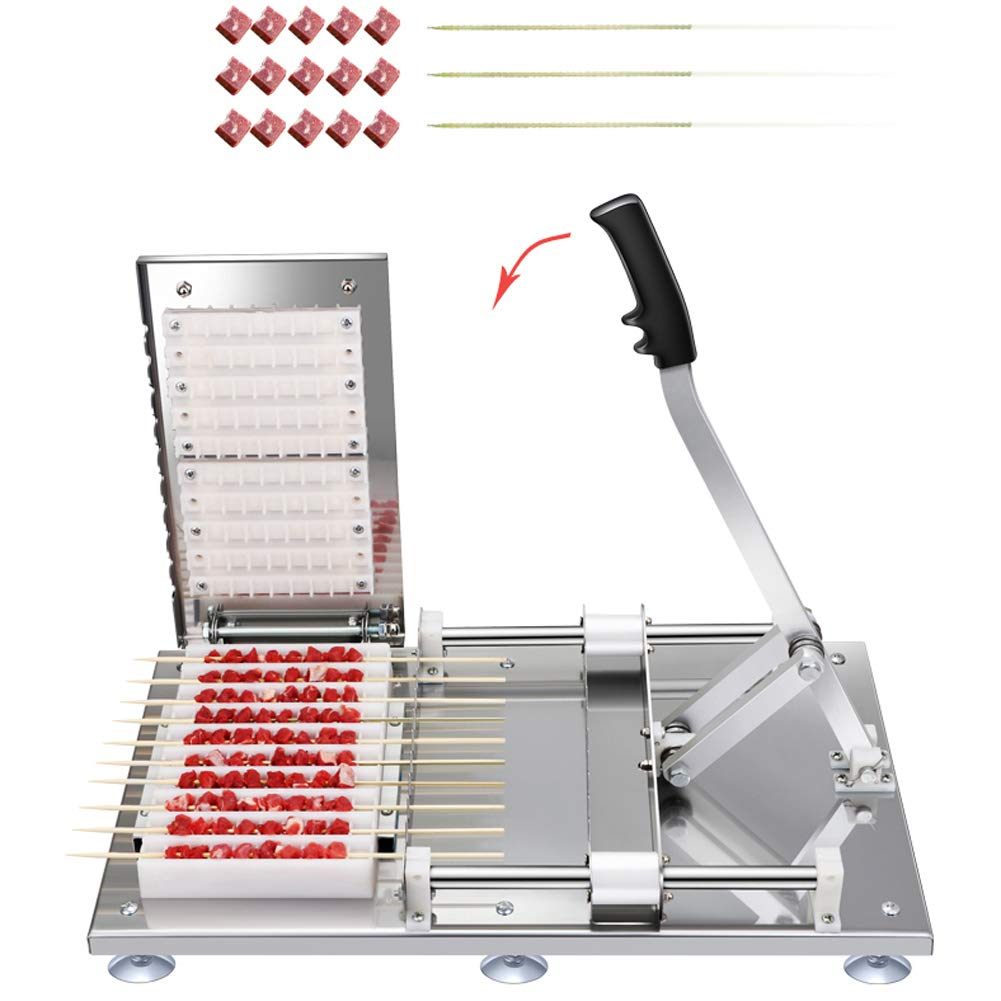 Machine pour Brochettes De Viande en Acier Inoxydable À 10 Trous Rapid Wear Porter Une Brochette De Viande Un Filon, Un Outil pour Barbecue, Un Filon Commercial