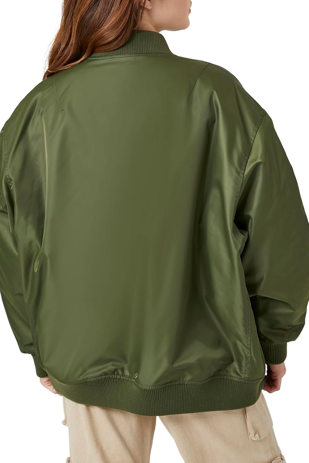 Forever 21 womens Zip-up Bomber Jacket - Image 4