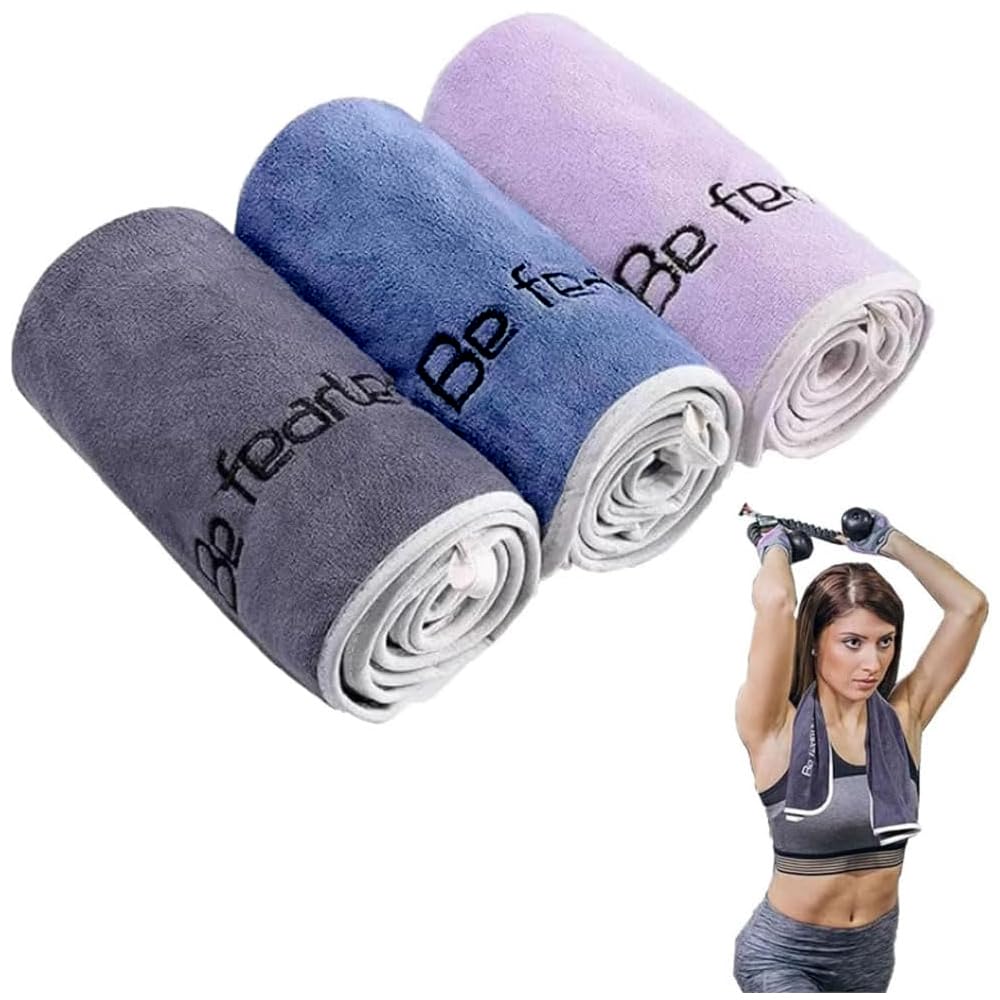 Oaygat 3 Pack Gym Towels Microfiber Gym Towel Set 35 * 75cm Quick-Drying Fitness Exercise Workout Towels Soft and Absorbent Sports Cloths Sweat Rags for Gym Accessories Workout Equipment Yoga Golf