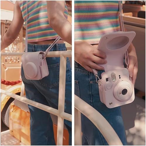 Miniatura 8 de MUZIRI KINOKOO Funda protectora para Fuji Instax Mini 12, funda protectora para Fujifilm Instax Mini 12 bolsa de transporte de color sólido Bolsa de