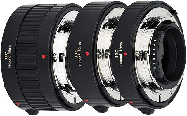 JJC Auto Focus Macro Extension Tube Set for Nikon F Mount D850 D780 D750 D3500 D3400 D5600 D7500 D7200 D7100 D7000 D5600 D5500 D5300 D5000 D3300 D800 D810 D700 D600 D500 DSLR Cameras