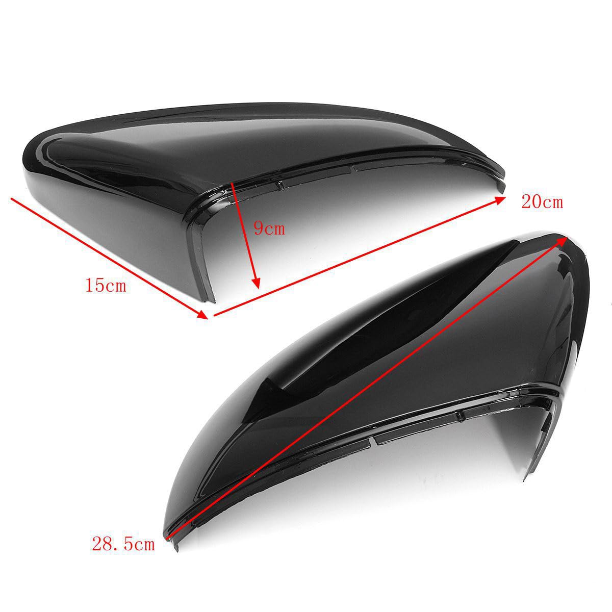 Coperture per specchietti retrovisori, 1 coppia di coperture per specchietti retrovisori compatibili con VW Golf 7 Mk7 7.5 GTD R E-Golf GTI