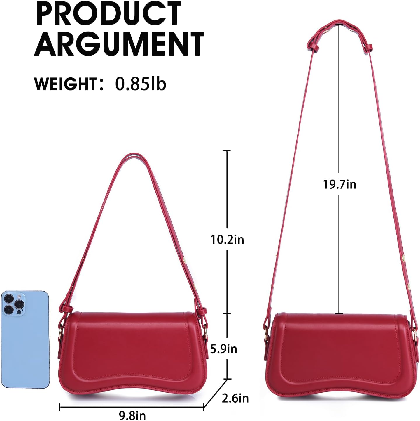 PU Leather Tote Bag for Women with 2 Removable Straps and Zipper Closure - Image 4