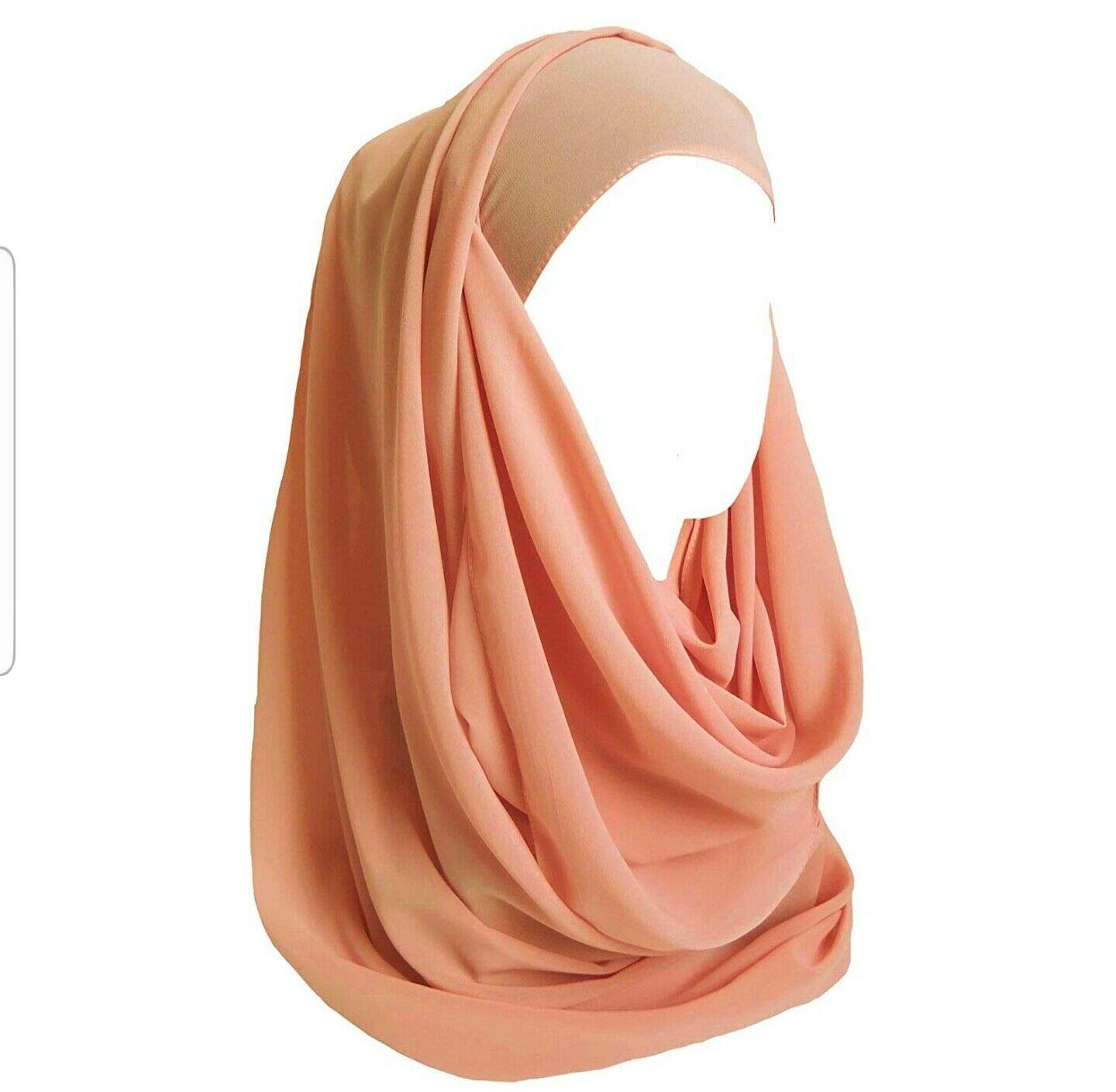 Ladies Quality Plain Chiffon Hijab Scarf Large Maxi shawls 30 Colours
