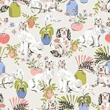PrintFresh PFS4812: Stone Good Dog Peel & Stick Wallpaper, Multi, 30 Sq Ft