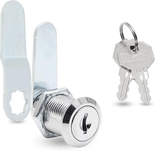 Miniatura 2 de Uenhoy Paquete de 6 cerraduras de leva para gabinete con llave similar, juego de cerradura de leva de 1 pulgada (0.984 in) para armarios, cajones,