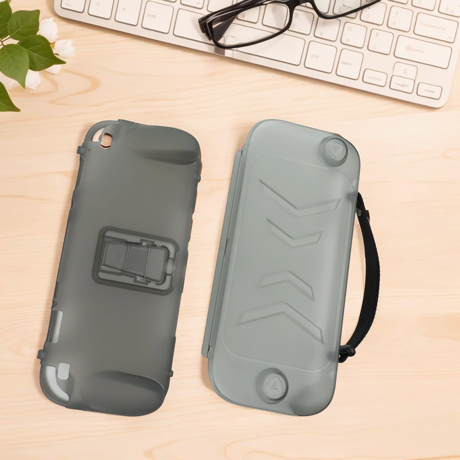 Custodia anteriore staccabile per Nintendo Switch 2 - ABS protettivo+per TPU Design con per viaggi di dimensioni compatte, nero