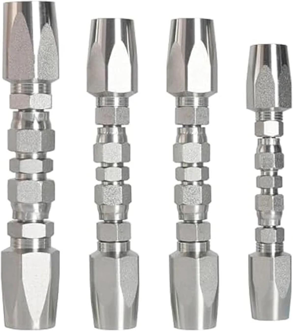 AC62-4PCS Reusable Hydraulic Hose Fittings Repair Kit,1/2In3/4In Hydraulic Hose Fittings,Hydraulic Hose Field Repair Kit