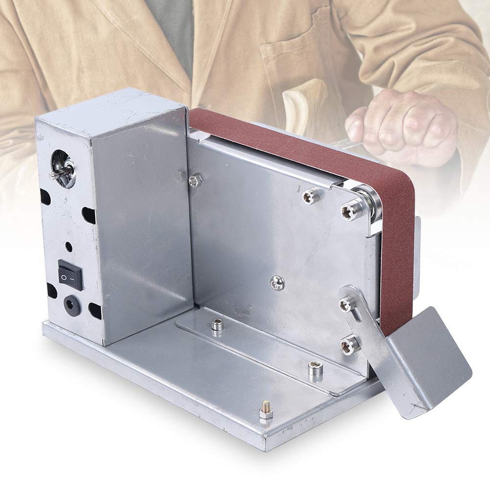 Levigatrice a nastro, levigatrice a nastro elettrico, mini levigatrice a nastro elettrico per levigatura grossolana, affilatura di tornitura in acciaio al tungsteno (110 – 240 V) motore 795