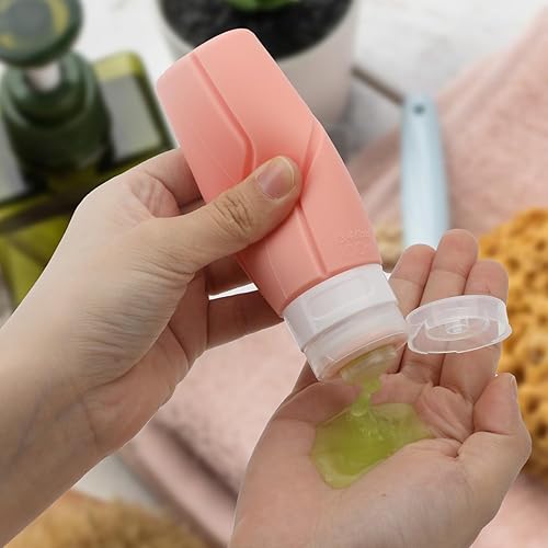 Miniatura 4 de Botellas de viaje para artículos de tocador, botellas de viaje portátiles de 3 onzas aprobadas por la Tsa. Sin BPA, a prueba de fugas, recipientes