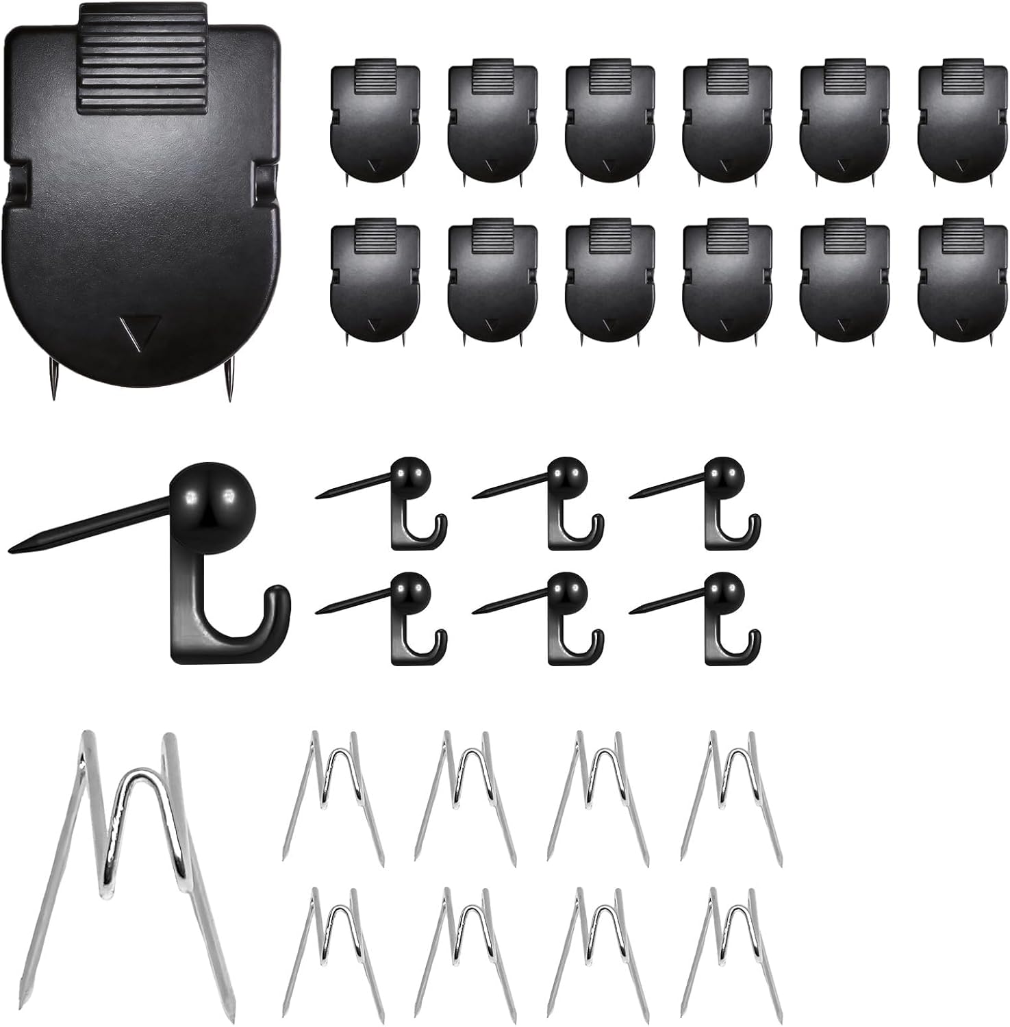 26 Pcs Cubicle Clips Fabric Panel Hooks Gray