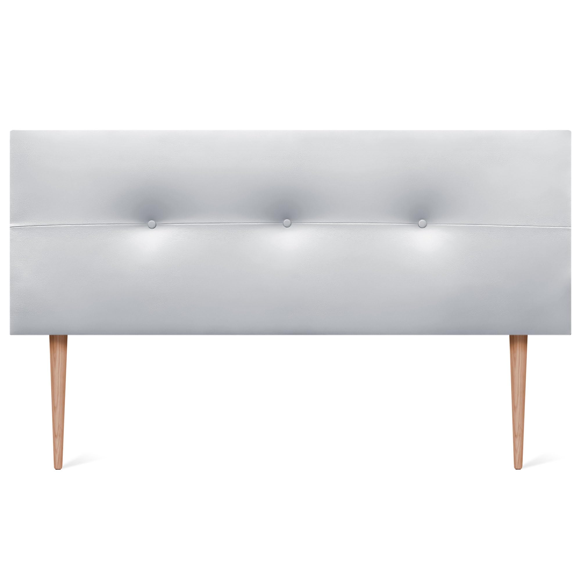 DHOME Cabecero de Polipiel o Tela AQUALINE Pro cabeceros Cabezal tapizado Cama Lujo (Polipiel Blanco, 145x105cm con Patas (Camas 120/135/140))