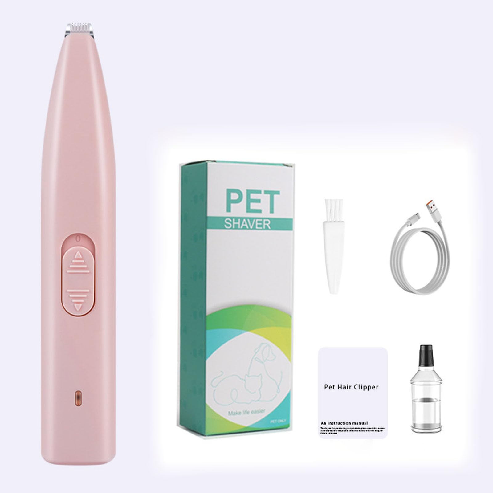Tosatrici Per Cani Per La Toelettatura, Taglia Zampe Per Cani, Taglia Zampe Per Animali Domestici, Mini Tagliacapelli Per Cani, Ricaricabile, Silenzioso Per Tagliare I Peli Di Cani E Gatti,Rosa