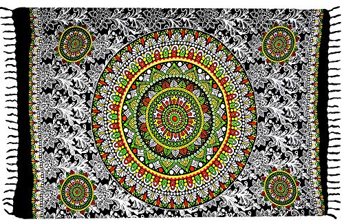 Canga de Praia Indiana Mandala Várias Cores Pronta Entrega (Laranja)