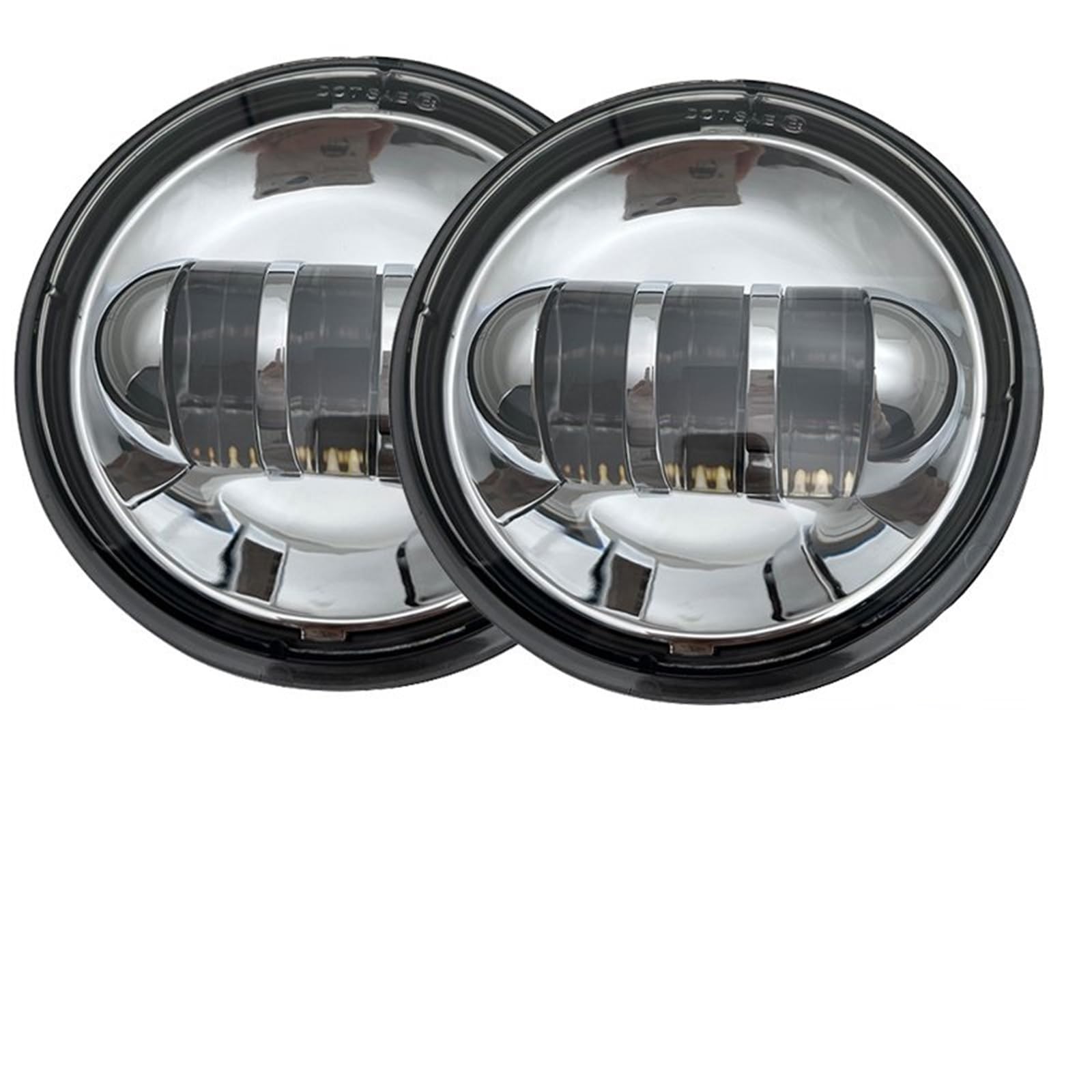 Faro Moto Per FLHTCU Per FLSTC Per Softail LED Fendinebbia | Fendinebbia LED per moto 2 pezzi 4,5 pollici con DRL Halo Angel Eyes 30W Lampada passaggio ausiliaria rotonda impermeabile