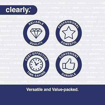 Clearly Carrier Bags, Pack of 100 Blue Plastic Bags, 28x43x53cm, Reusable Carrier Bag with Handles, Vest Style Shopping Bags for Food, Clothes, Shopping, Books and More