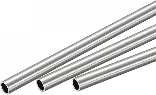 uxcell Tubo redondo de acero inoxidable 304 0.236 in OD 0.024 in espesor de pared 11.811 in longitud 3 piezas