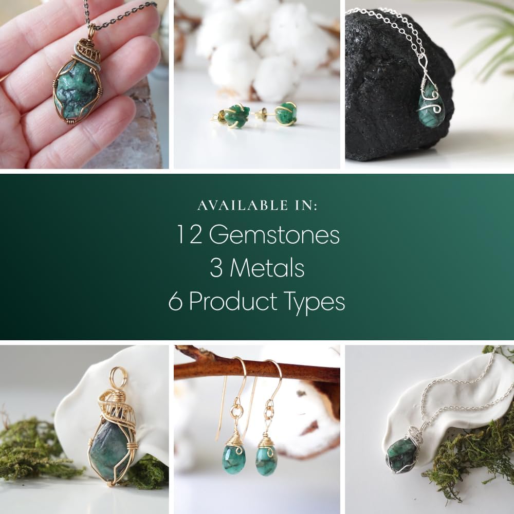 Women’s Birthstone Gemstone Drop Earrings – Gold Filled Dangle Earrings - Image 5