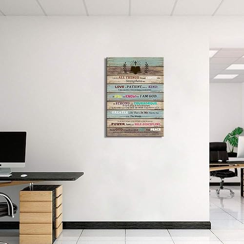 Miniatura 3 de Arte de pared motivacional, versículo bíblico, decoración de pared cristiana, escritura inspiradora, arte de pared para sala de estar, baño, regalos