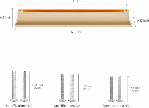 Miniatura 2 de Manijas de gabinete de 6 pulgadas, manijas de cromo pulido, manijas de puerta de gabinete, manijas modernas para gabinetes, pomos de cajón, manijas