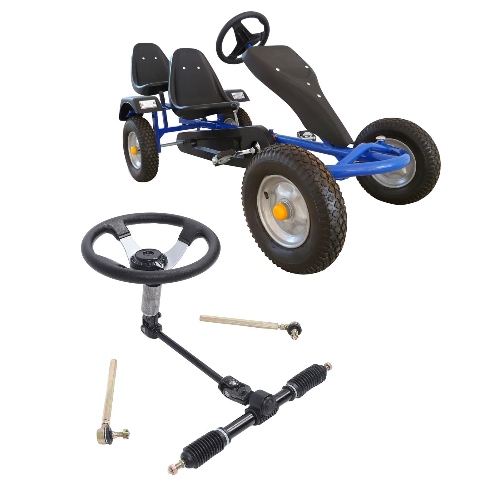 Juego de volante universal de 300 mm de acero ajustable para carros de y UTV
