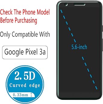 強化ガラス2枚パック Google Pixel 3a用スクリーンプロテクター 取り付け簡単 気泡なし 硬度9H