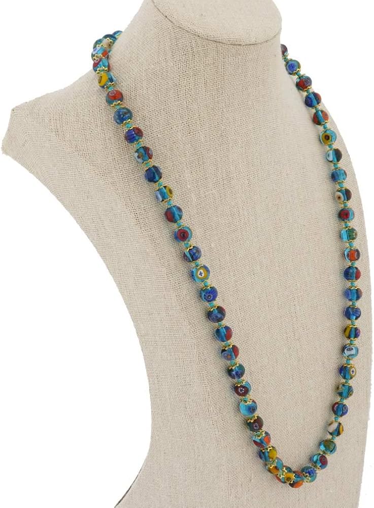 Glassofvenice Collar Largo Con Mosaico De Cristal De Murano | Envío Gratis