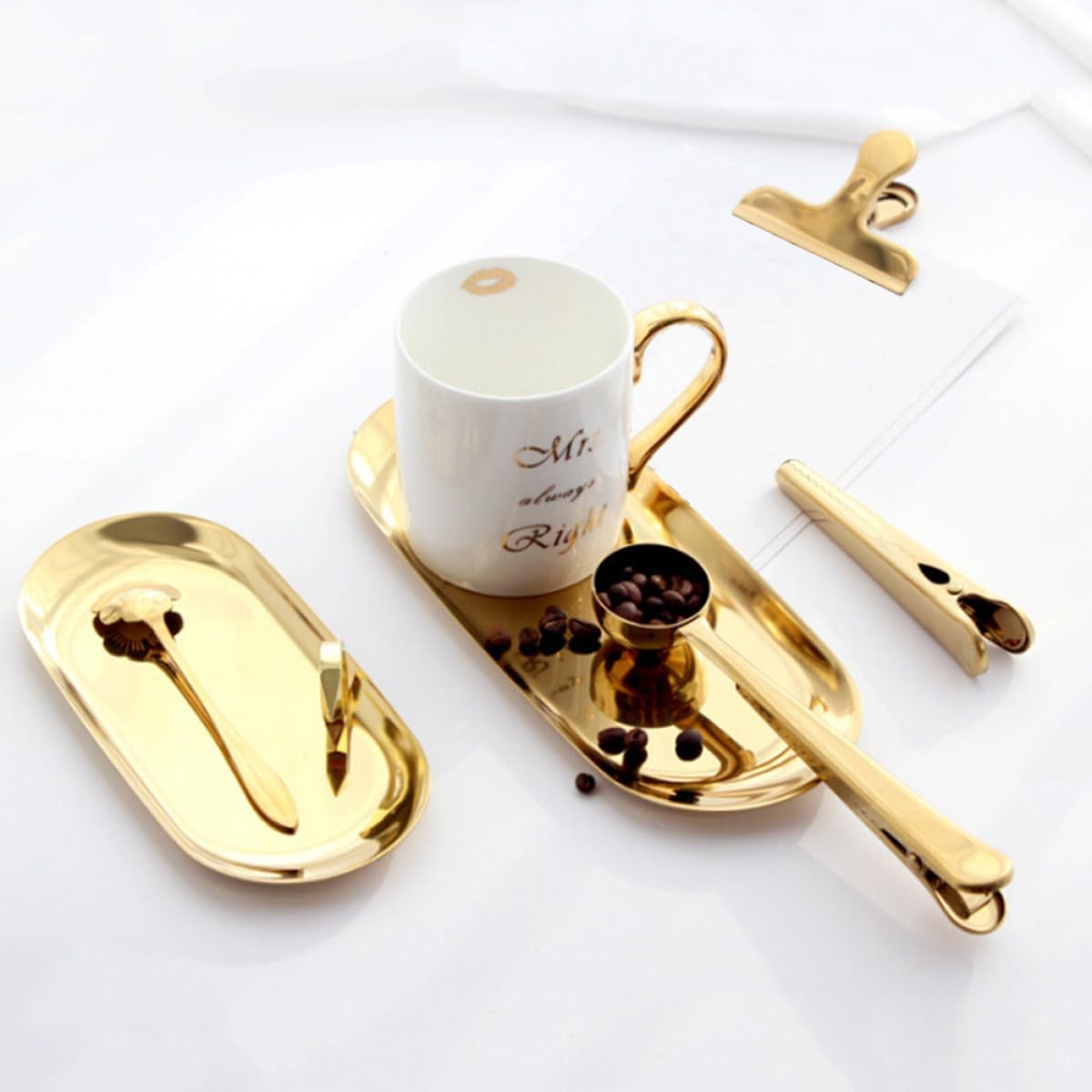 Stainless Steel Gold Towel Tray Perforated Dental Instrument Tray Large