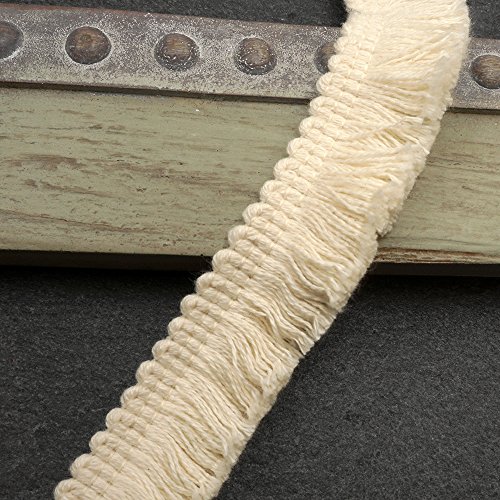 20Mm (3/4") Decorative Cotton Fringe Trim By 4-Yard, Natural, Tr-11139 #TOP4