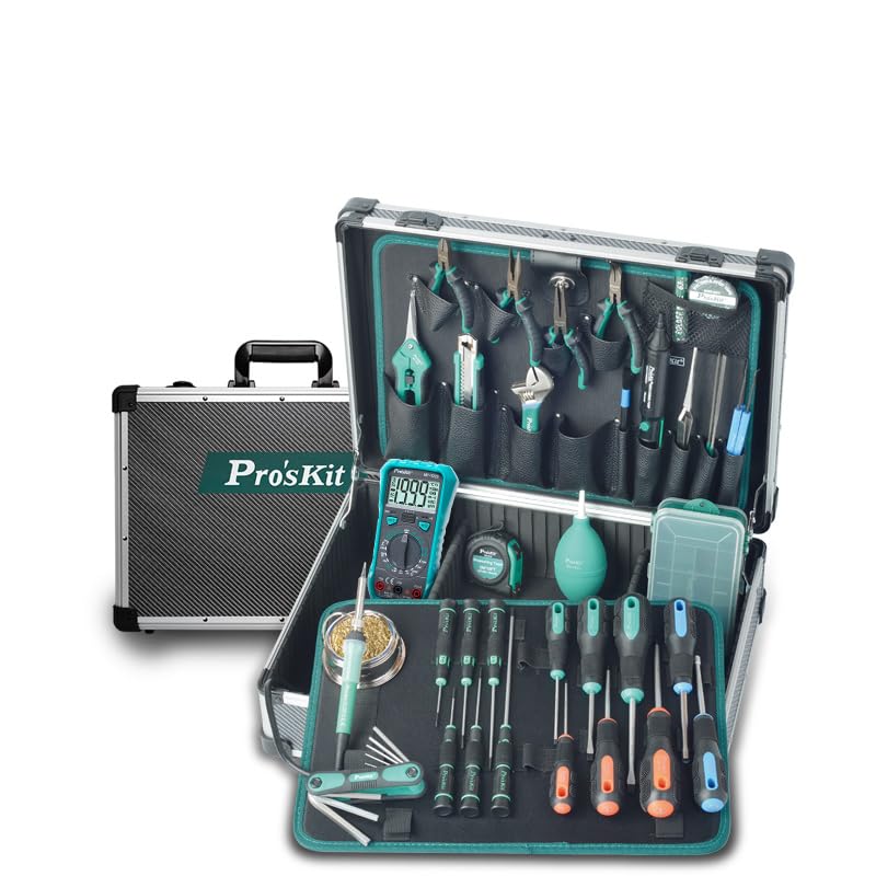 Pro'sKittools solutions PK-1305N(H) Professional Engineer Repair Tool Set Aluminum Case Professional Engineer Repair Select Professional Tool Kit Brand-PK-1305N(H)