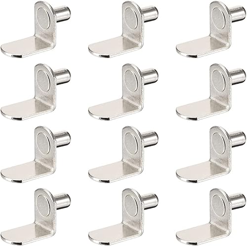 uxcell Clavija de soporte para estante, soporte en forma de L de 0.236 pulgadas, clavijas de soporte de estante de armario de muebles, para muebles