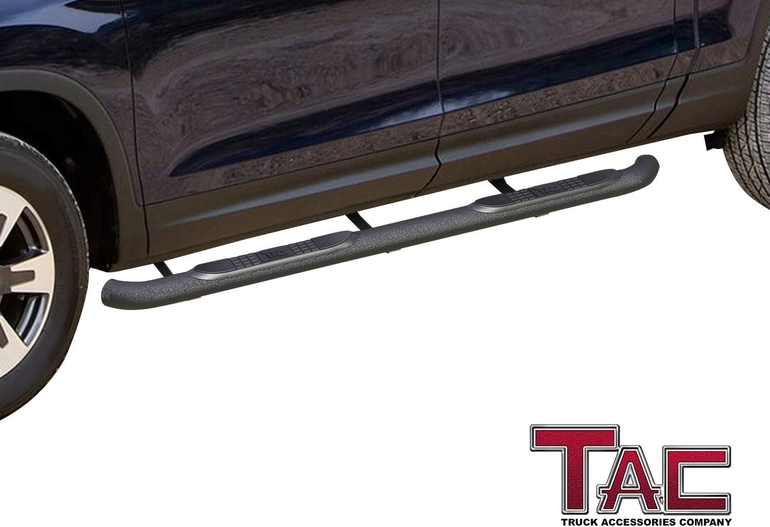 TAC Side Steps Running Boards Compatible with 2017-2023 Honda Ridgeline Truck Pickup 3” Texture Black Side Bars Nerf Bars Off Road Accessories
