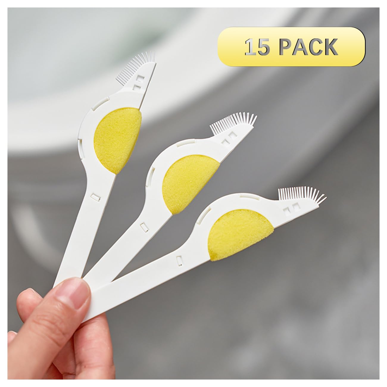 15 Pack 3 in 1 Smart Toilet Seat Water Sprayer Electric Bidet Seat Nozzle Brush Set — view 4