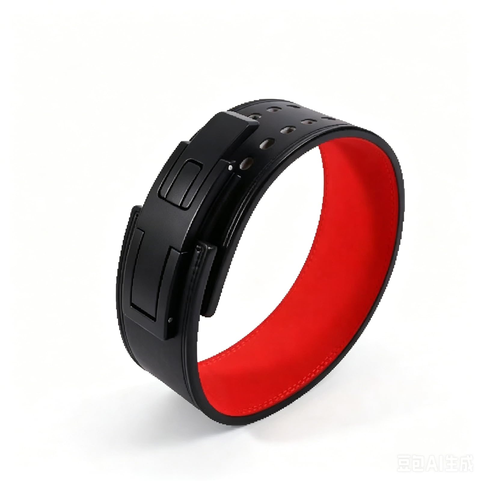 13MM Leather Weightlifting Lever Belt Adjustable Waist Support Belt Men Women Heavy Duty Squat Deadlift Power Lifting Gym Fitness Training Belt With Lever Buckle (Red, M)