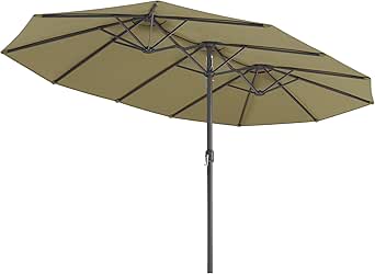 ZIUSFAC Transparenter Sonnenschirm 220cm - Klarer Terrassenschirm Wasserdicht