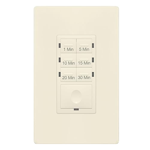 Miniatura 8 de ENERLITES Interruptor de temporizador de cuenta regresiva para ventiladores de baño y luces domésticas ajustes de 1-5-10-15-20-30 minutos con