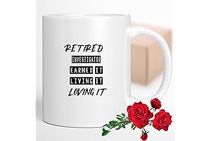 Retired Investigator Earned It Living It Loving It Gift Funny Novelty