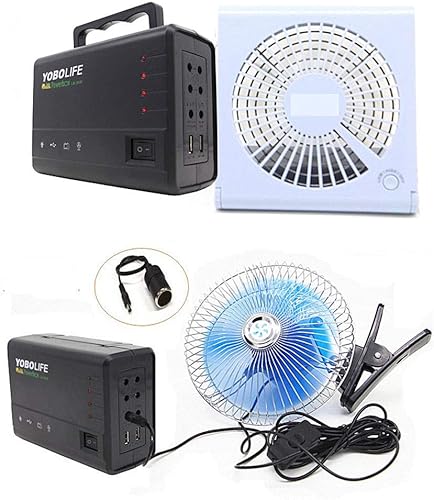 Miniatura 5 de TBVECHI - Generador de energía portátil de 12 V 4 A, generador de energía solar, inversor de fuente de almacenamiento de energía de emergencia + 4