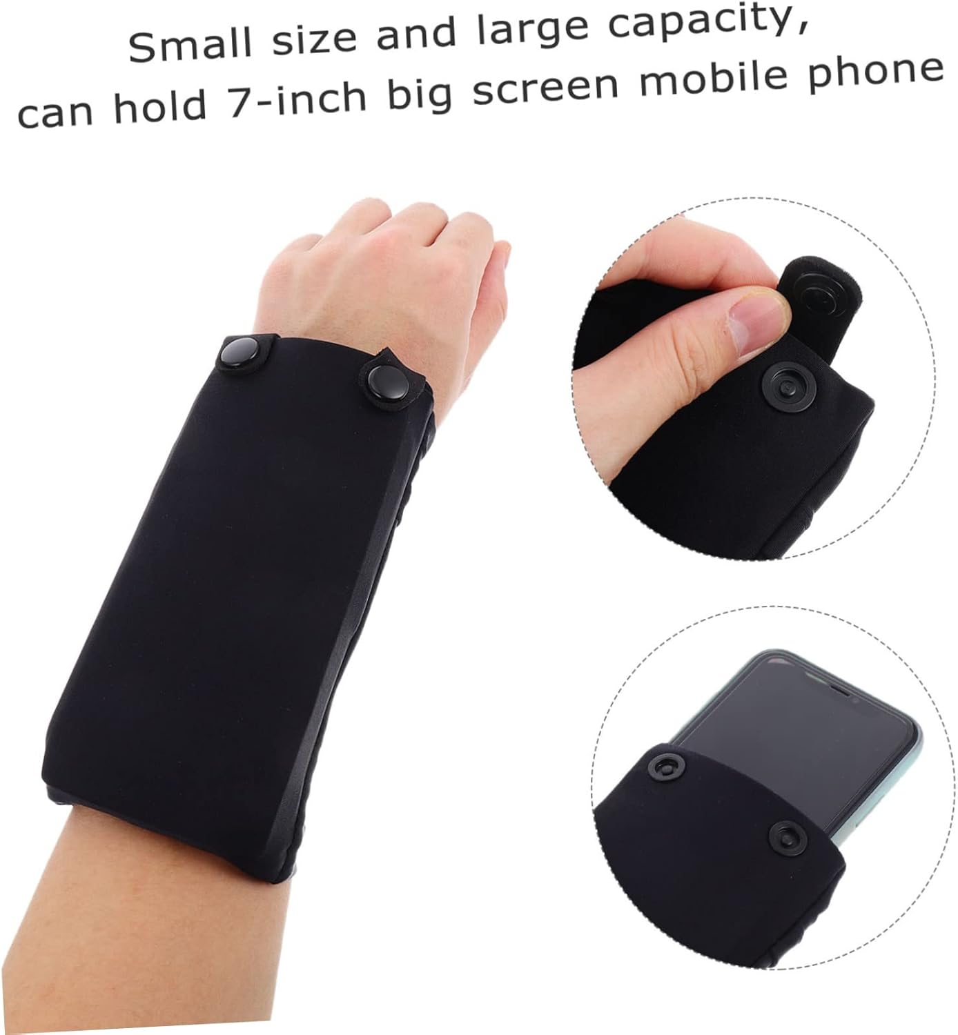 Angoily 3pcs Mobile Phone Wrist Lanyard Arm Bag for Mobile Phones Sports Bag Elastic Wrist Pouch Wallet