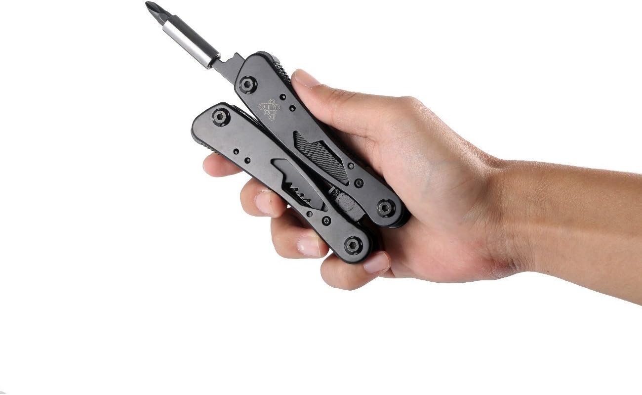 WildAdd Octopus 20 in 1 Multi-Tool Pocket Multi-Plier Needle Nose EDC Knife Screwdriver Saw With Sheath and Bit Set