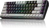 Dierya DK68 Tastiera Gaming Wireless,60% Tastiera Meccanica Bluetooth/2.4G/USB-C RGB,Interruttore Rosso,Double-Shot ABS Keycaps Compatibile con Win/Mac,Nero grigio-B(Layout US,QWERTY) - 1