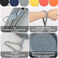 Vista 4 de WALLFID Bolsa de Silicona para Premios de Perro Bolsa Pequeña, con Clicker de Entrenamiento de Mascotas, Bolsa para Caminar para Perro y Gato