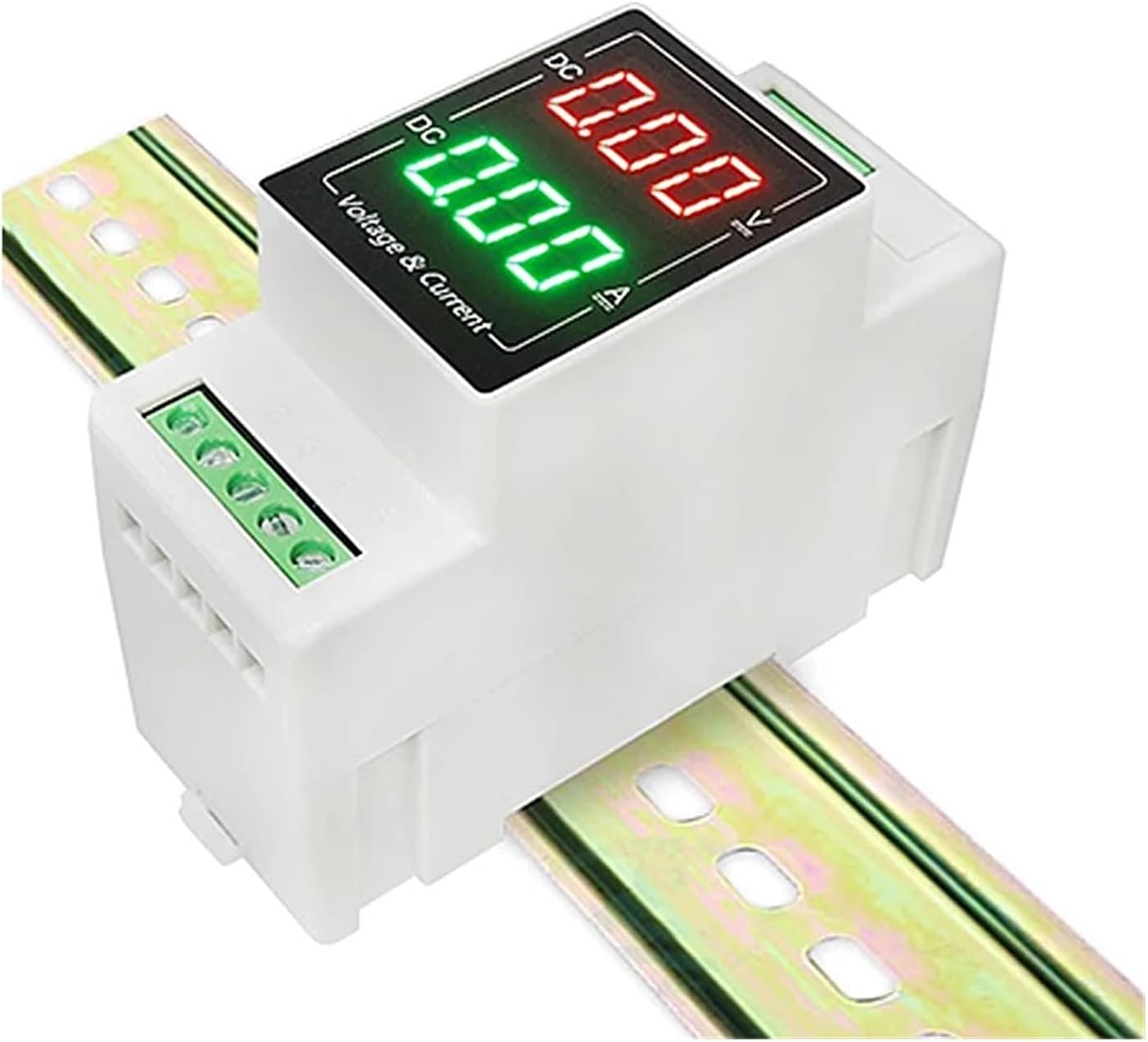 DEBLAN Din Rail Type DC Digital Display 100V Voltmeter 20A Ammeter 50A Digital Integrated Meter 1000V (Size : DC0-600V 20A)
