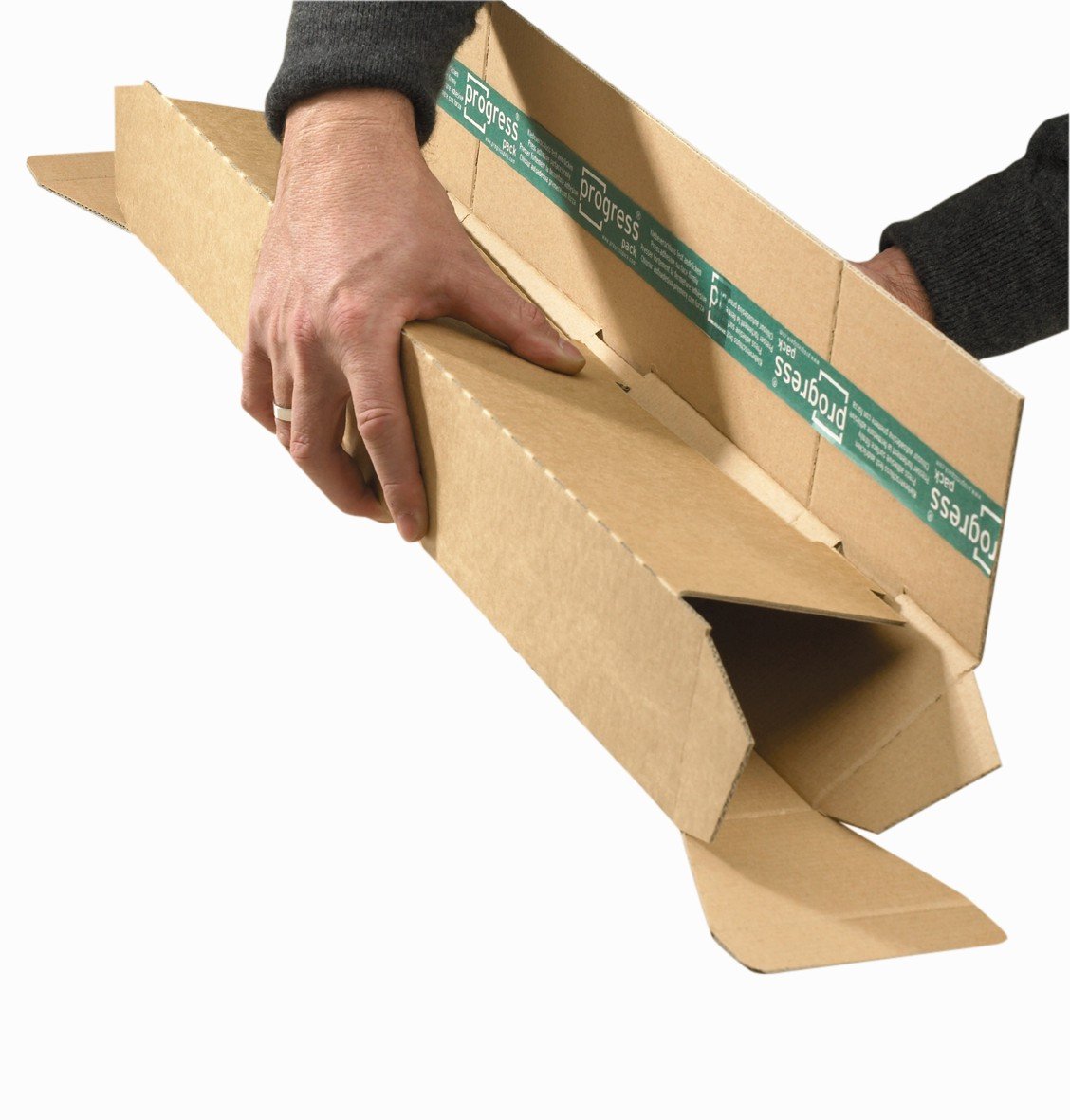 Trapez-Versandverpackung Premium Extra PP T00.05 aus doppelter Wellpappe, DIN A1+, 705 x 105/55 x 75 mm, 20-er Pack, braun