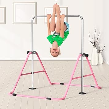 FBSPORT Gymnastics Bar Folding for Kids Training with Adjustable Height