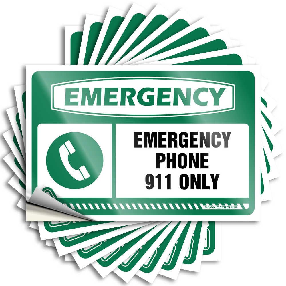 Fzfn Colour Small Hard Tattoo | Emergency Emergency Phone 911 Only Fluffy Durable Vinyl Sticker Easy Apply For Beer(6X9cm)